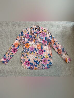 J. Crew Pink Floral Shirt - size 0